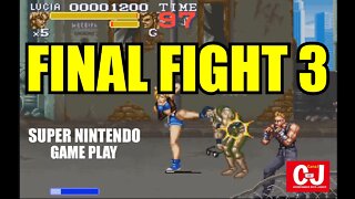 Game Play de Final Fight 3 para Super Nintendo!