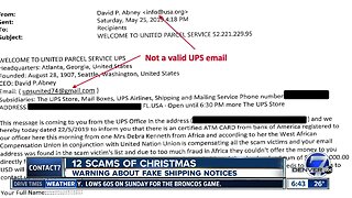 12 scams of Christmas: No. 8 fake shipping notices