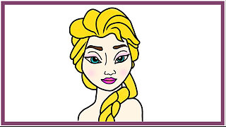 Princess Elsa Drawing and Makeup | Animated Drawing