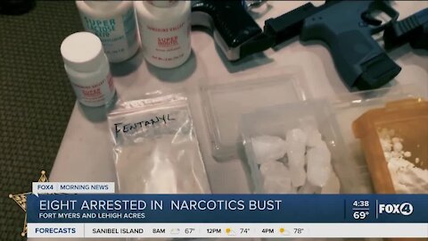 Eight arrested in Narcotics bust in Lee County
