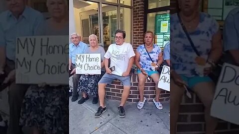 The Chelsea-Fulton Houses Tenants Rally at the @HudsonGuild w17thst &9th Ave before the CB4 Meeting