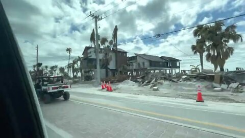 Driving Through Fort Myers Beach 21 days after Hurricane Ian