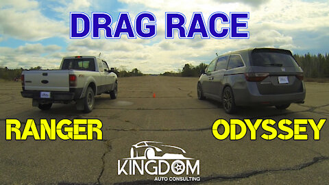 Ford Ranger vs Honda Odyssey DRAG RACE - Ordinary Drag Races, Episode 1