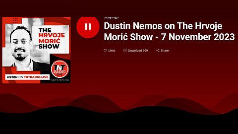 Dustin Nemos on The Hrvoje Morić Show