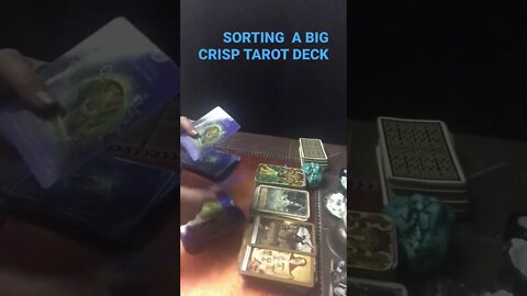 ASMR FAST SORTING OF A CRISP LARGE TAROT DECK