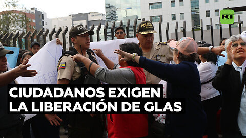Ciudadanos exigen la liberación de Glas mientras se realiza audiencia de 'habeas corpus' a su favor