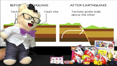 Learn about Earthquakes with Chumsky | LOL Surprise Kinder Egg Open | Earth Science Videos for Kids
