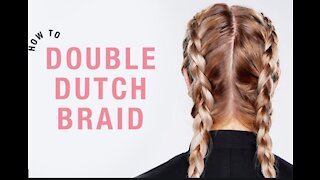 Double Dutch Braid Upstyle in a Minute