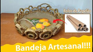 Diy artesanato Faça Voce Mesmo essa Linda Bandeja Artesanal- [Diy Artesanato]