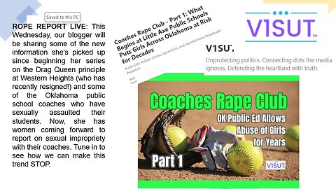 ROPE Report Live; V1SUT - Oklahoma Coach Rape Club