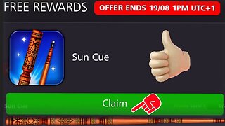 Free Sun Cue For All | 8 Ball Pool Friday Reward