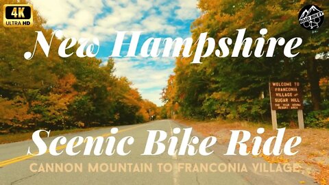 Fall Foliage 2022 New Hampshire Tour By Bike Cannon Franconia Scenic Bike Ride 4k Relaxation Workout
