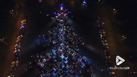 The biggest Christmas tree made from cars