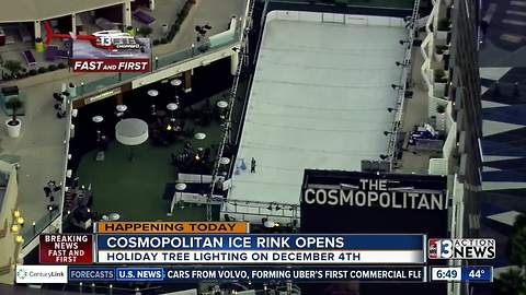 Chopper 13 flies over Cosmopolitan ice rink