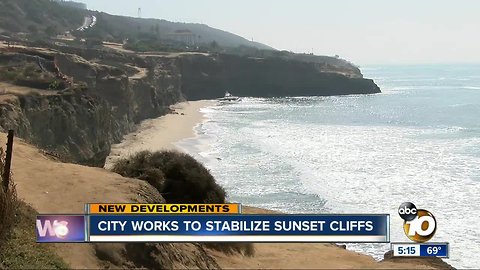 City works to stabilize Sunset Cliffs