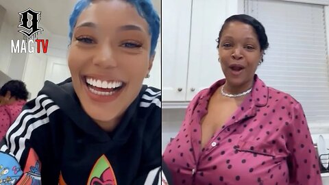 "So Ghetto" Coi Leray Abrubtly Ends Her Live When Mom Starts To Sing Pound Town! 🥶