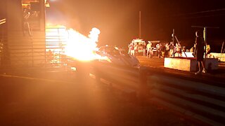 Jet Engine Powered Car Taking Off