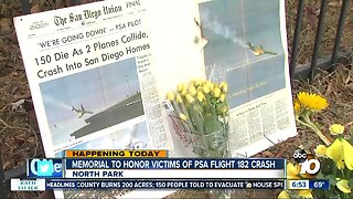 Memorial being held in honor of PSA Flight 182 crash victims