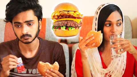 burger eating challenge l തീറ്റമത്സരം 😋😋 DUDE VS DUDY l UNBOXINGDUDE l