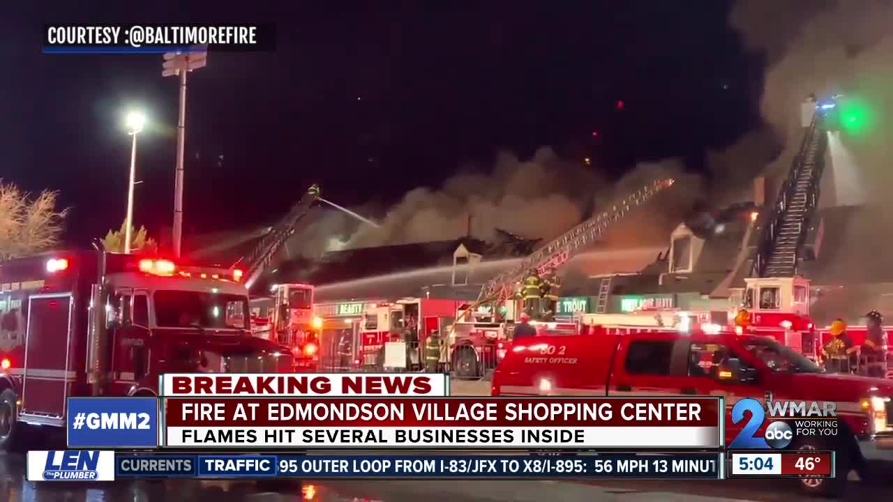 Fire in Edmonson Shopping Center