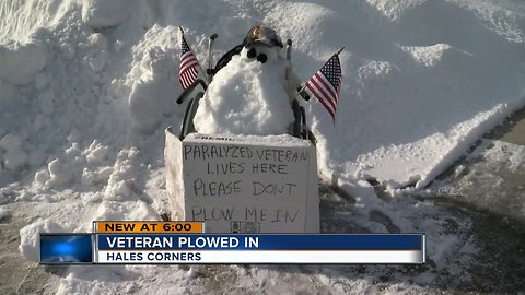 Plow problems leave paralyzed veteran and his wife snowed in