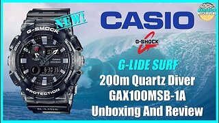 Surf's Up! | Casio G-Shock G-Lide 200m Quartz Diver GAX100MSB-1A Unbox & Review