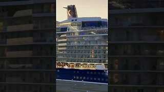 Giant Celebrity #cruiseship sort of looks like a prison barge 👮🏻‍♂️ #shorts