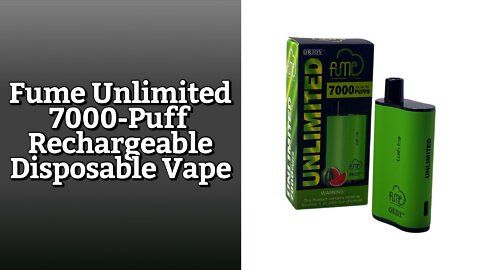 Fume Unlimited 7000-Puff Rechargeable Disposable Vape