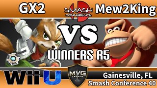 GX2 (Fox) vs. COG MVG|Mew2King (Donkey Kong) - SSB4 Winners R5 - Smash Conference 40