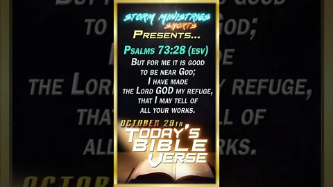 10.29.2022 | STORM MINISTRIES | Daily Bible Verse | PSALMS 73:28 (ESV) | #shorts