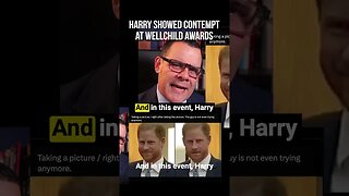Harry showed CONTEMPT at Wellchild Awards!