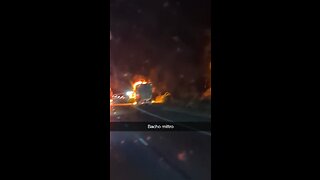 Truck Fire On Highway 401