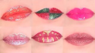 Simple Lip Tutorial Art Glitter Compilation