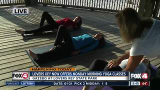Lovers Key now offers Monday morning yoga classes - 8:30am live report
