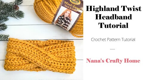 Highland Twist Crochet Headband Tutorial