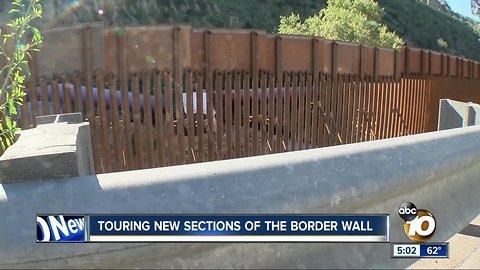 Touring new sections of the border wall in San Diego