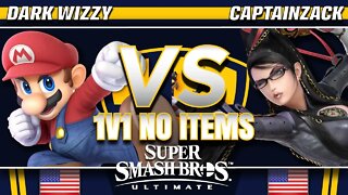 Dark Wizzy (Mario) vs CaptainZack (Bayonetta) - SSBU Demo - TBH8