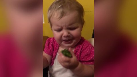 Tot Girl Hates Brussels Sprouts