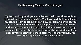 Following God’s Plan Prayer (Prayer for Success and Prosperity in Business)