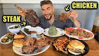 GIANT TOMAHAWK STEAK, FRIED CHICKEN & BUTTER BURGERS | HIDDEN GEM Southern Food Restaurant