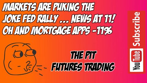 Fed Powel Joke Rally Mortgage Apps Puked ES NQ Day Trade Plan