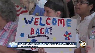 Hundreds welcome veterans home from Honor Flight San Diego