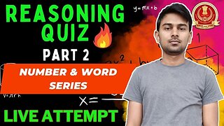 Part 2 Number & Word Series (Reasoning) Test Live on Youtube #ssc #quiz #cgl2023 | MEWS Maths