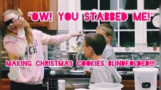 Making Christmas Cookies BLINDFOLDED!!! | Gabby's Gallery