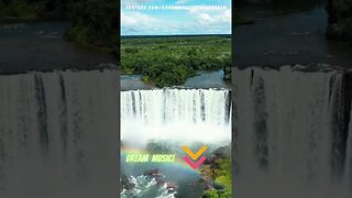 IGUAZU WATERFALL: Intense Rain at a CABANA #TropicalRain (Music Therapy) #RainNatureSounds #rain