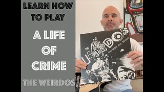 How To Play A Life Of Crime On Guitar Lesson - WITH ALL GUITAR FILLS! [The Weirdos]