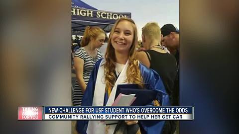Community rallies behind 18-year-old who defied odds, hopes to get her a car