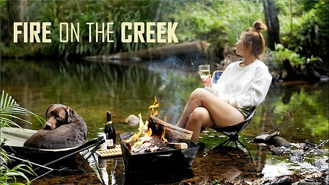 CREEK CAMPING In AUSTRALIAN BUSH [호주캠핑] With Our DOG, Campfire Food - Sounds Of Camping