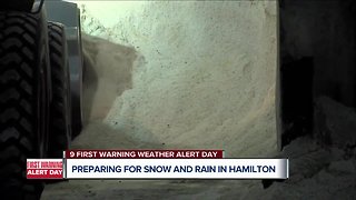 Preparing for snow and rain in Hamilton