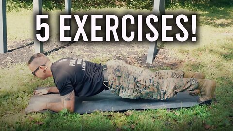 Improve your Plank | 5 Exercises | US Marine